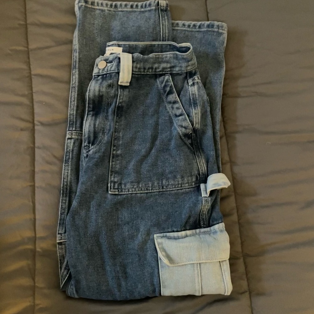 Two toned pacsun carpenter cargo jeans.